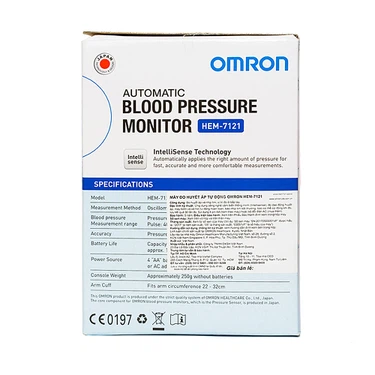 Máy đo huyết áp bắp tay tự động Omron HEM-7121 - Ảnh 6